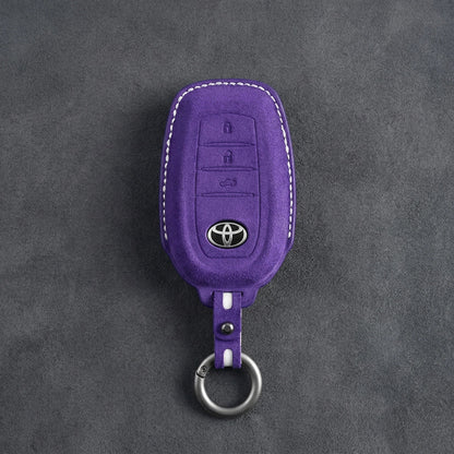 Toyota Hand-Stitched Alcantara Key Fob Cover - Wedge 3-Button