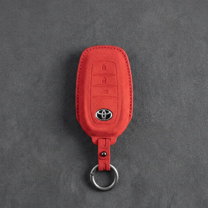 Toyota Hand-Stitched Alcantara Key Fob Cover - Wedge 3-Button