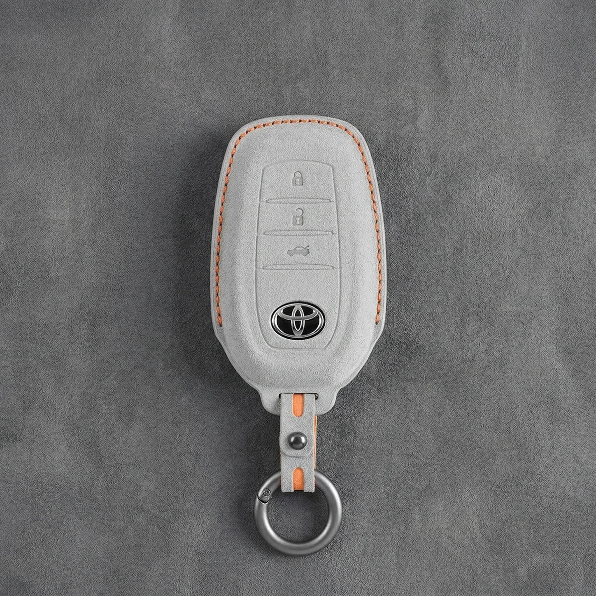 Toyota Hand-Stitched Alcantara Key Fob Cover - Wedge 3-Button