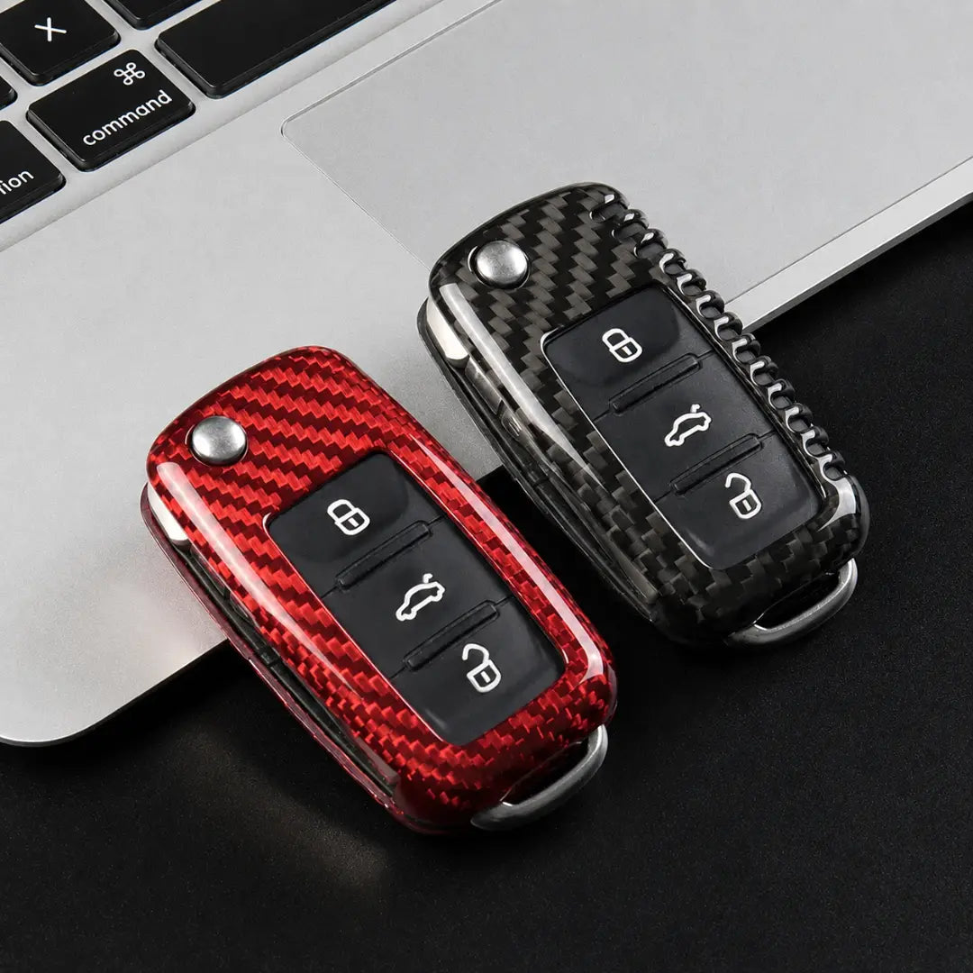 Volkswagen Carbon Key Fob Cover – Rectangular 3-Button