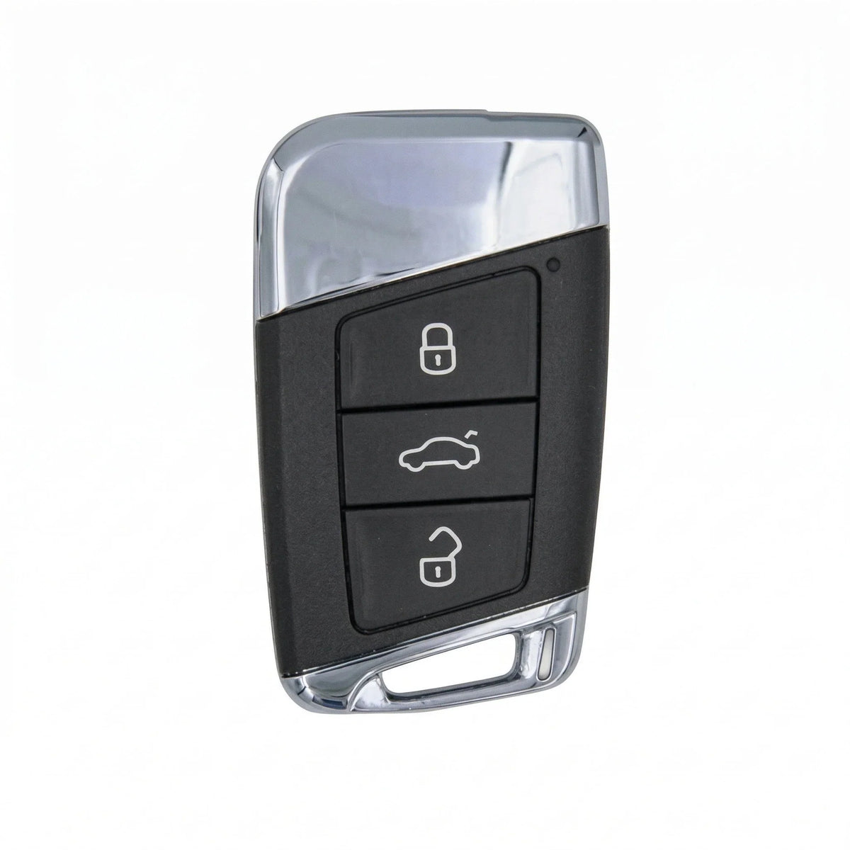 Volkswagen Hand-Stitched Alcantara Key Fob Cover - Chrome Top 3-Button