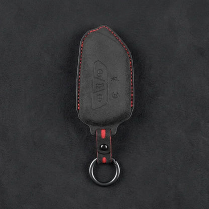 Cupra Hand-Stitched Alcantara Key Fob Cover – Asymmetrical Alarm Style