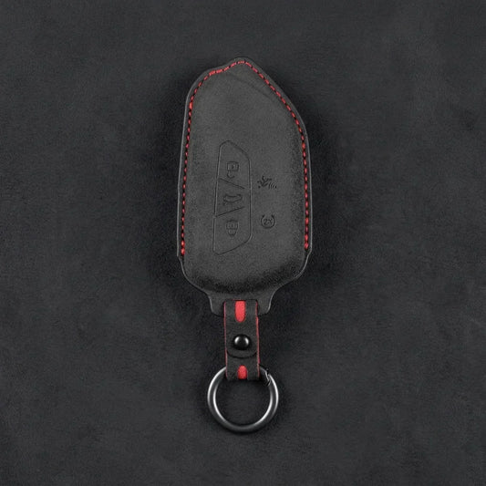 Volkswagen Hand-Stitched Alcantara Key Fob Cover – Asymmetrical Alarm Style