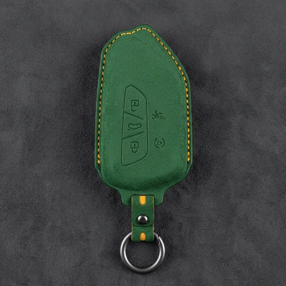 Seat Hand-Stitched Alcantara Key Fob Cover – Asymmetrical Alarm Style
