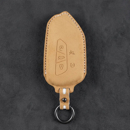 Seat Hand-Stitched Alcantara Key Fob Cover – Asymmetrical Alarm Style