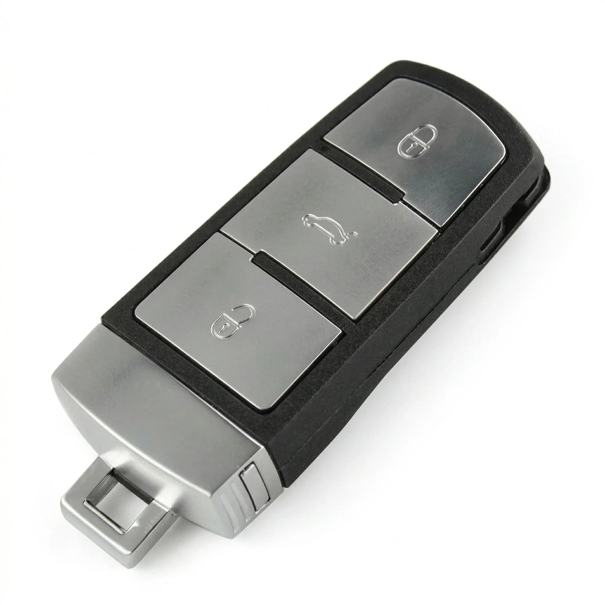 Volkswagen Hand-Stitched Alcantara Key Fob Cover - Chrome Base 3-Button