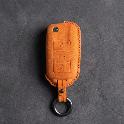 Volkswagen Hand-Stitched Alcantara Key Fob Cover – Rectangular 3-Button