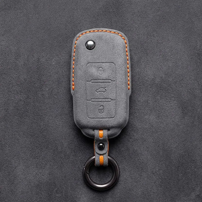 Volkswagen Hand-Stitched Alcantara Key Fob Cover – Rectangular 3-Button
