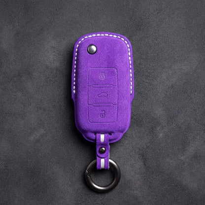 Volkswagen Hand-Stitched Alcantara Key Fob Cover – Rectangular 3-Button