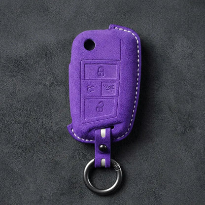 Volkswagen Hand-Stitched Alcantara Key Fob Cover – Rectangular Panic
