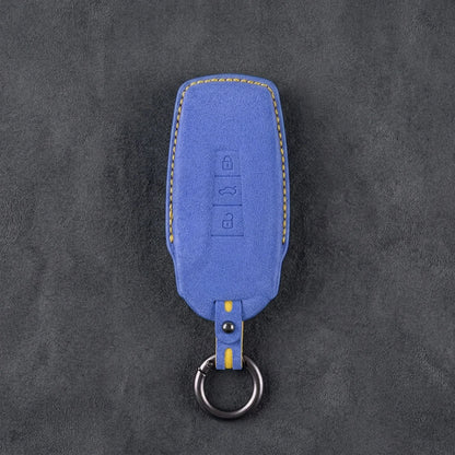 Volkswagen Hand-Stitched Alcantara Key Fob Cover - Shield-Style 3-Button