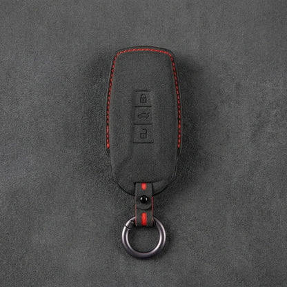 Volkswagen Hand-Stitched Alcantara Key Fob Cover - Shield-Style 3-Button