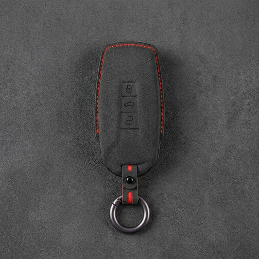 Volkswagen Hand-Stitched Alcantara Key Fob Cover - Shield-Style 3-Button