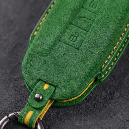 Volkswagen Hand-Stitched Alcantara Key Fob Cover - Shield-Style 3-Button