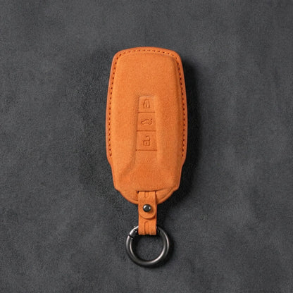 Volkswagen Hand-Stitched Alcantara Key Fob Cover - Shield-Style 3-Button