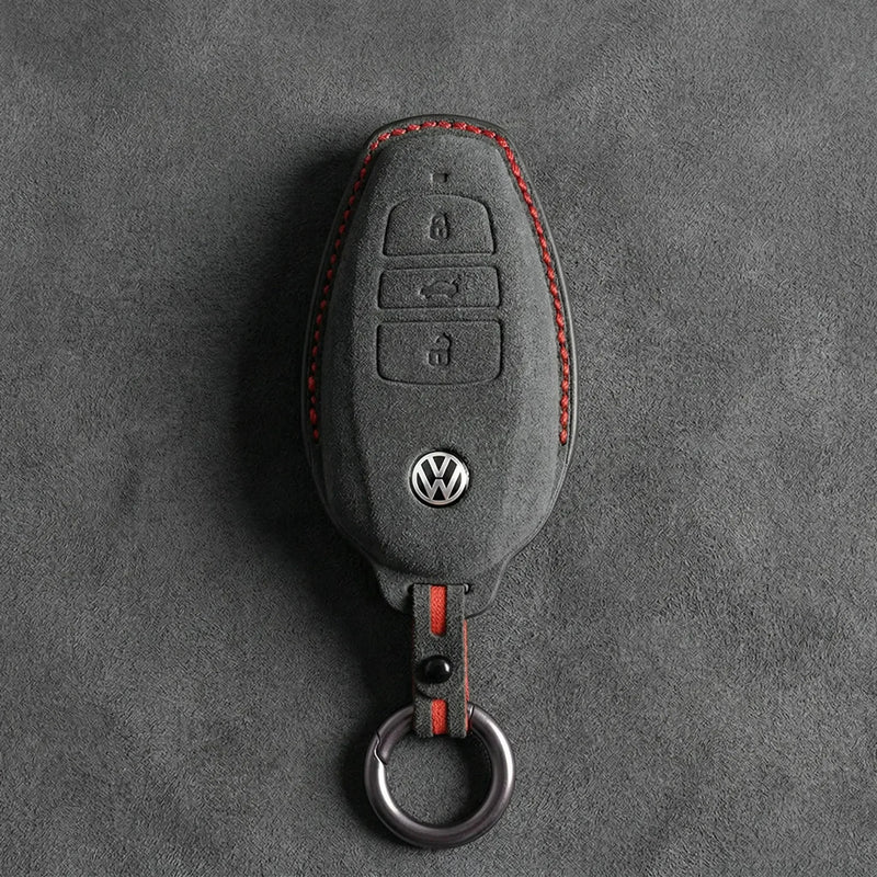 Volkswagen Hand-Stitched Alcantara Key Fob Cover – Tapered Smart Key