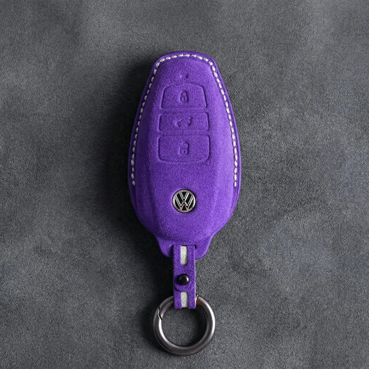 Volkswagen Hand-Stitched Alcantara Key Fob Cover – Tapered Smart Key