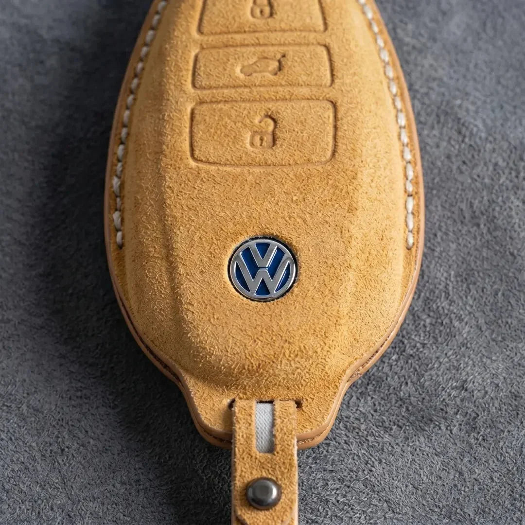 Volkswagen Hand-Stitched Alcantara Key Fob Cover – Tapered Smart Key