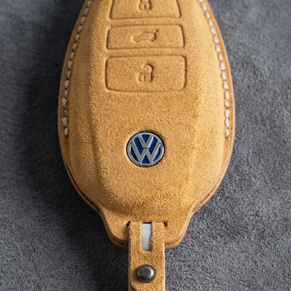 Volkswagen Hand-Stitched Alcantara Key Fob Cover – Tapered Smart Key