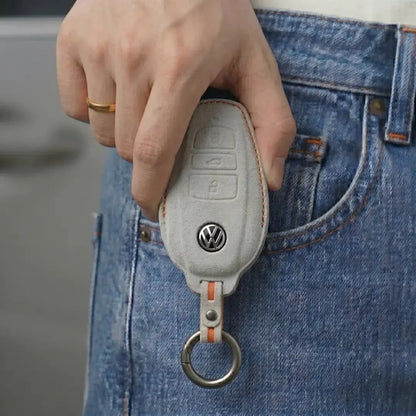 Volkswagen Hand-Stitched Alcantara Key Fob Cover – Tapered Smart Key