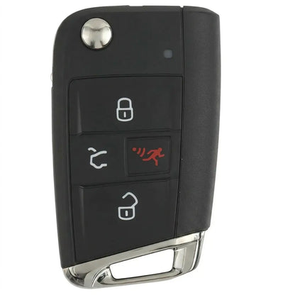 Volkswagen Hand-Stitched Alcantara Key Fob Cover – Rectangular Panic