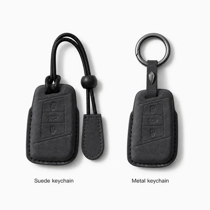 Volkswagen Suede Key Fob Case – Chrome Top 3-Button