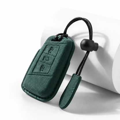 Volkswagen Suede Key Fob Case – Chrome Top 3-Button