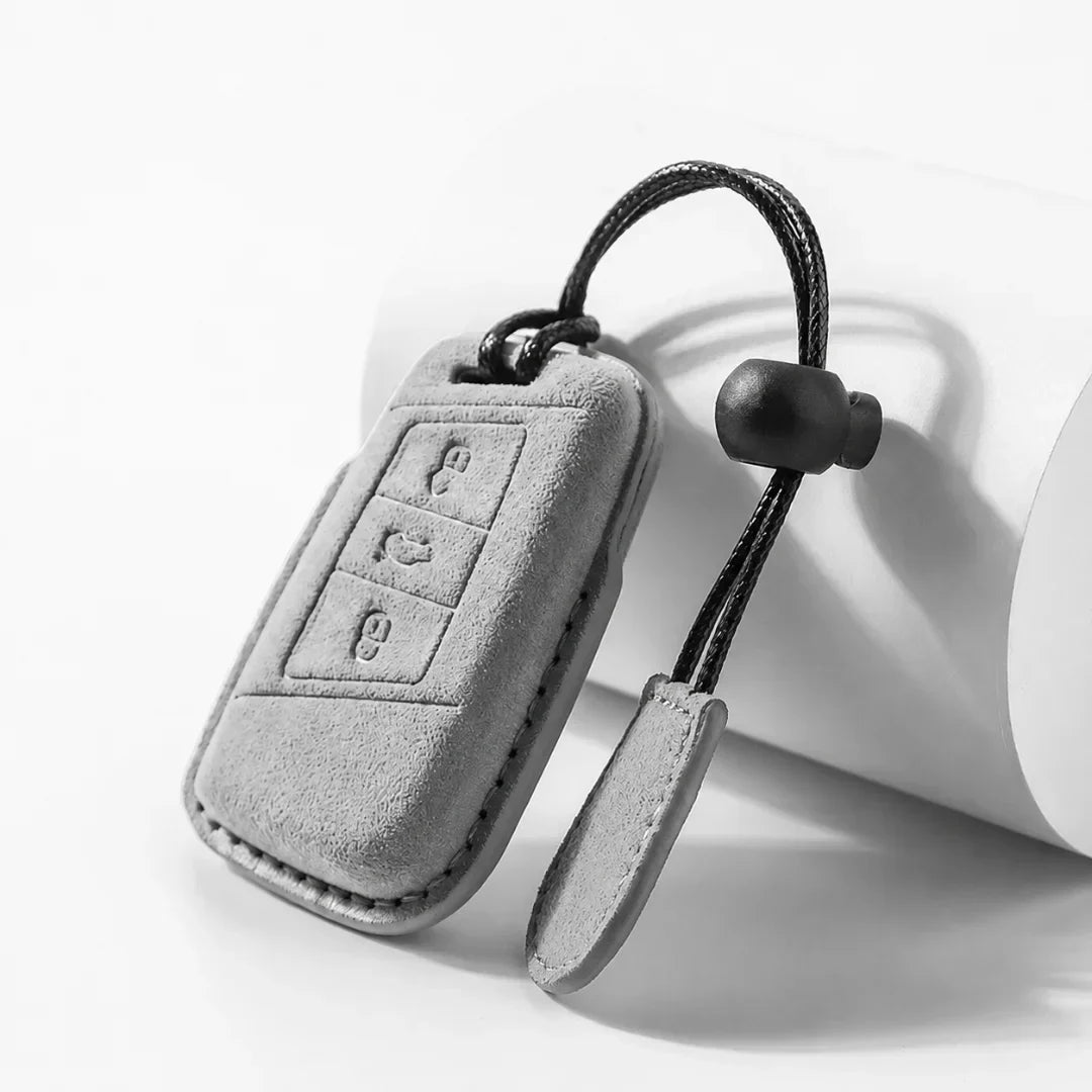 Volkswagen Suede Key Fob Case – Chrome Top 3-Button