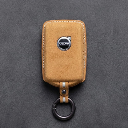 Volvo Hand-Stitched Alcantara Key Fob Cover – Side-Button Series