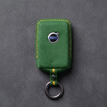 Volvo Hand-Stitched Alcantara Key Fob Cover – Side-Button Series