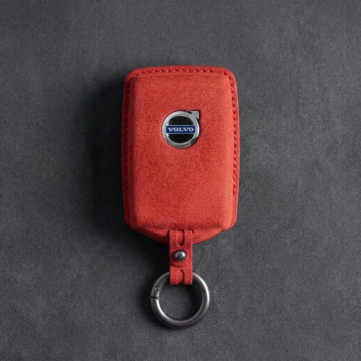 Volvo Hand-Stitched Alcantara Key Fob Cover – Side-Button Series