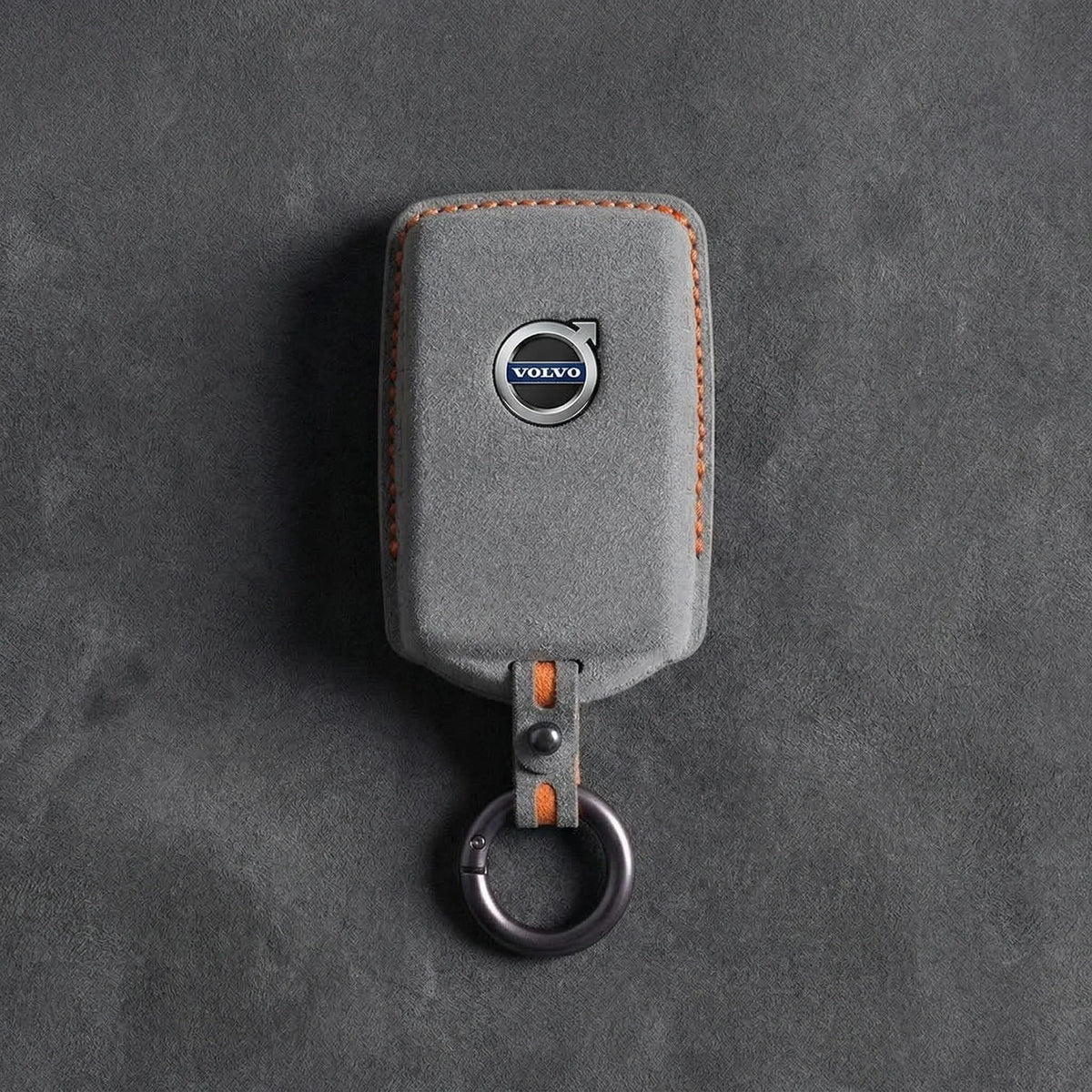 Volvo Hand-Stitched Alcantara Key Fob Cover – Side-Button Series