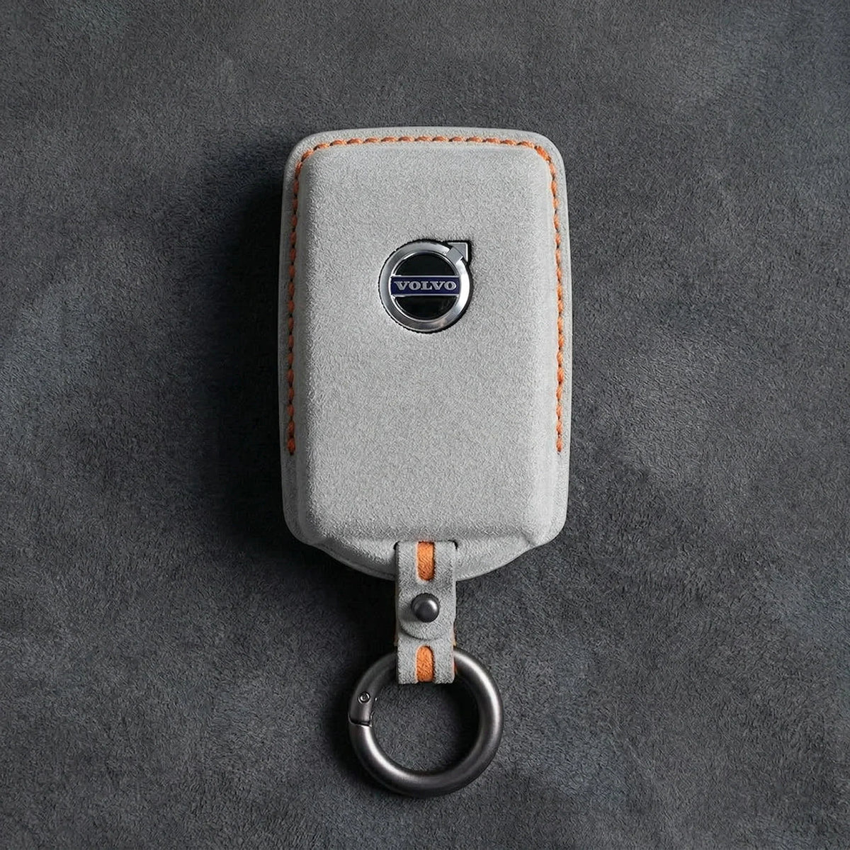 Volvo Hand-Stitched Alcantara Key Fob Cover – Side-Button Series