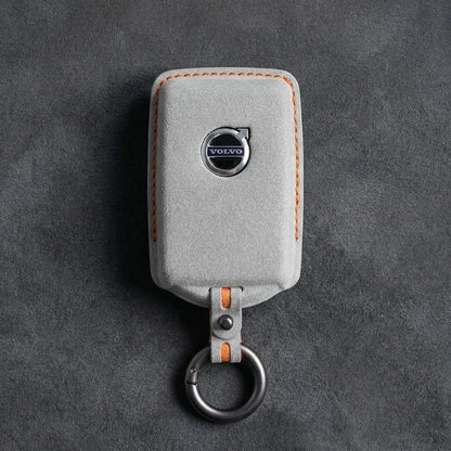 Volvo Hand-Stitched Alcantara Key Fob Cover – Side-Button Series
