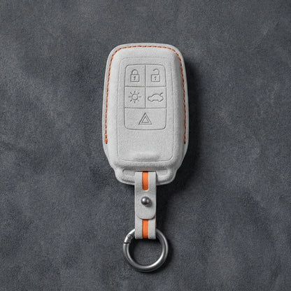 Volvo Hand-Stitched Alcantara Key Fob Cover - Rectangular 5-Button