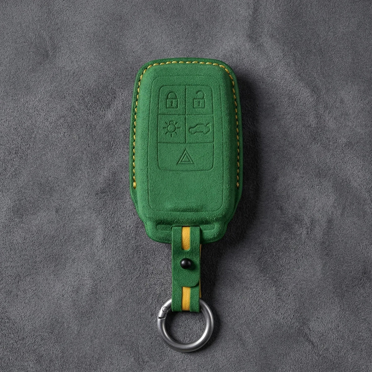 Volvo Hand-Stitched Alcantara Key Fob Cover - Rectangular 5-Button