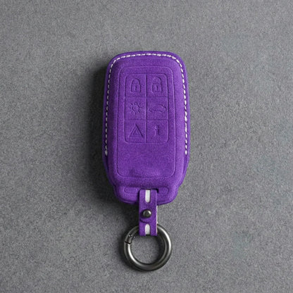 Volvo Hand-Stitched Alcantara Key Fob Cover - Rectangular 6-Button Block