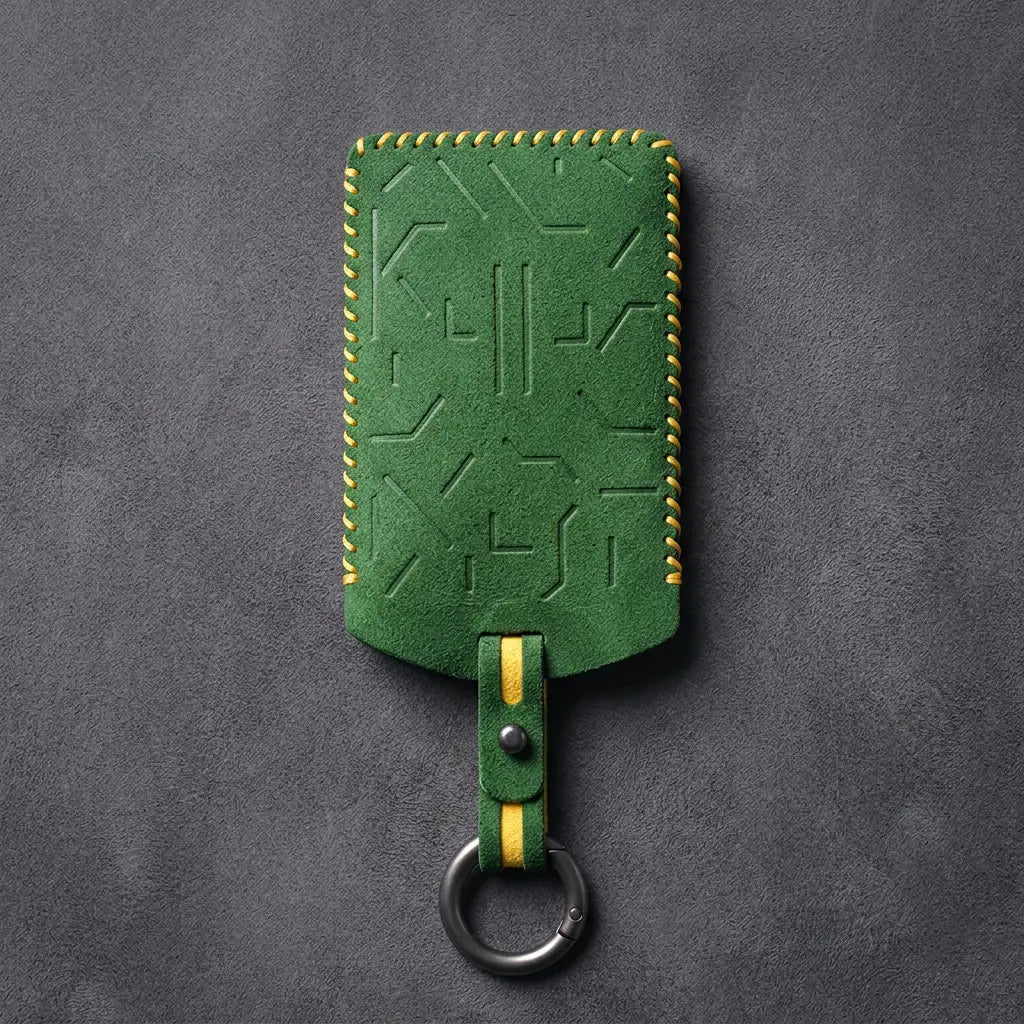 Zeekr Hand-Stitched Alcantara Key Fob Cover – Card Key