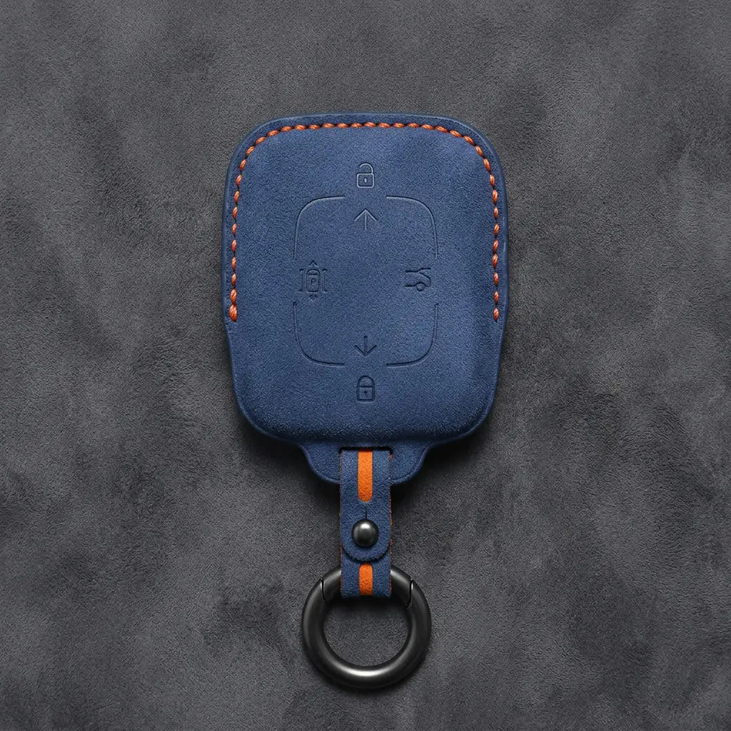 Zeekr Hand-Stitched Alcantara Key Fob Cover – Square Smart Key