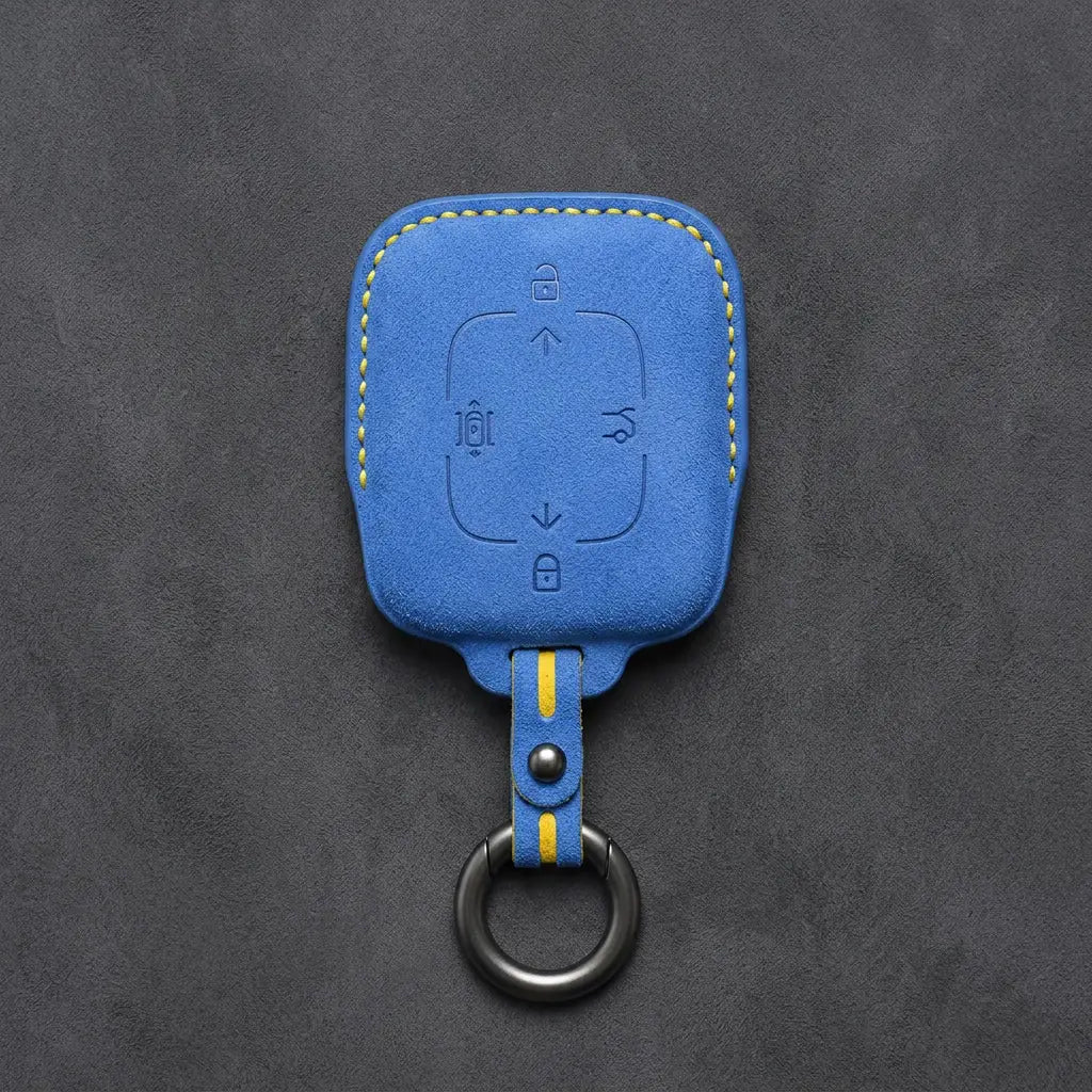 Zeekr Hand-Stitched Alcantara Key Fob Cover – Square Smart Key