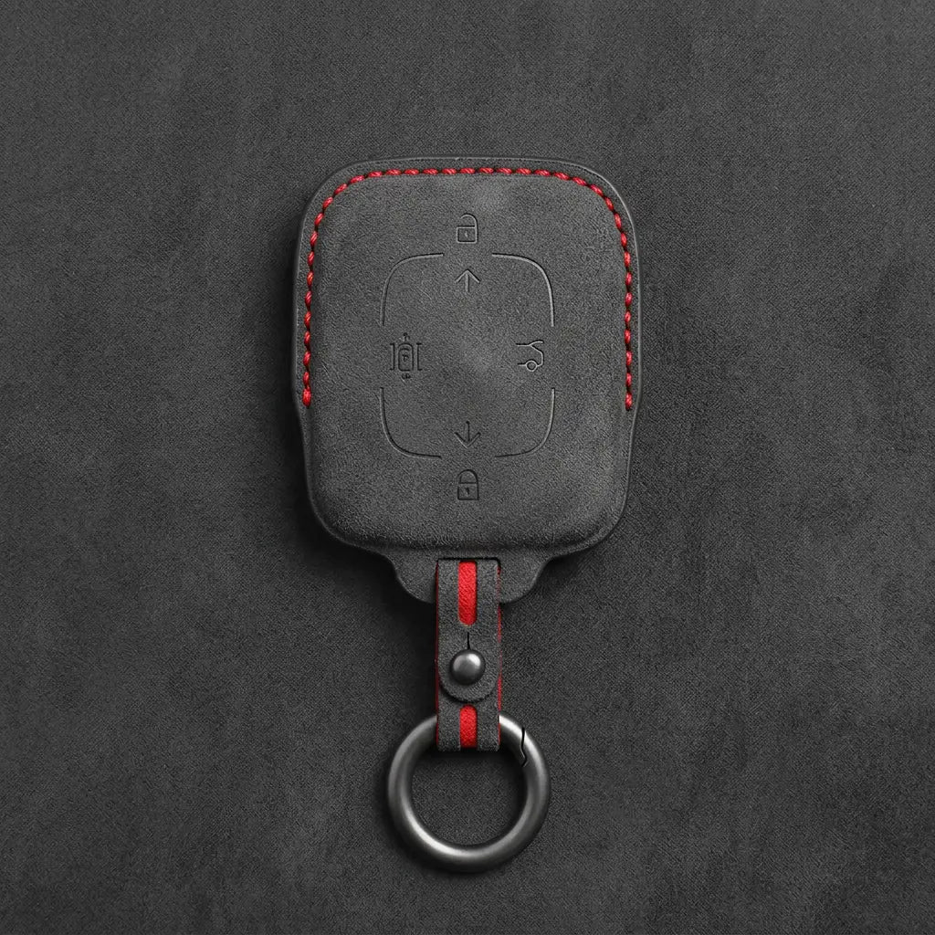 Zeekr Hand-Stitched Alcantara Key Fob Cover – Square Smart Key