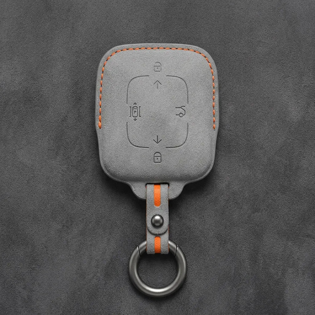 Zeekr Hand-Stitched Alcantara Key Fob Cover – Square Smart Key